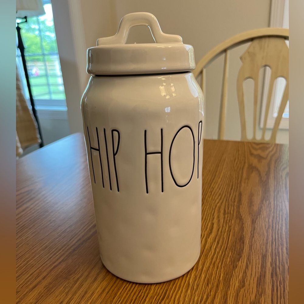 Rae Dunn NWT Canister w/Rubber Gasket Lid HIP HOP